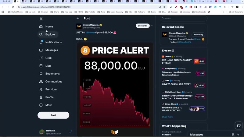 سقوط پیاپی بیت کوین بدون هیچ بازگشتی