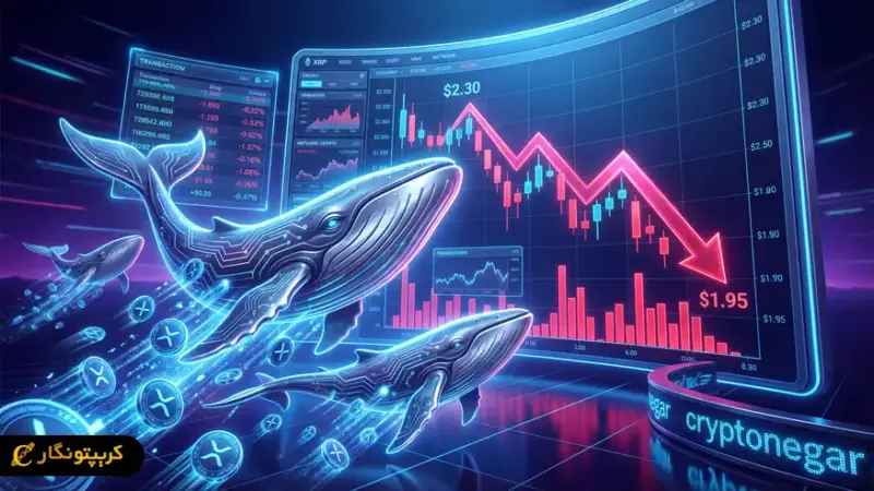فروش گسترده XRP توسط نهنگ‌ها؛ ۴۸ ساعت بحرانی که بازار را به لرزه درآورد