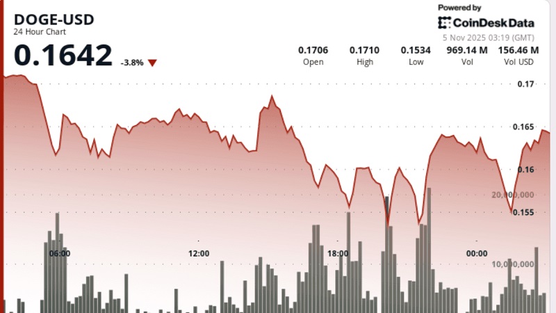 سقوط ۵ درصدی دوج‌کوین؛ تداوم الگوی نزولی و فشار فروش نهادی