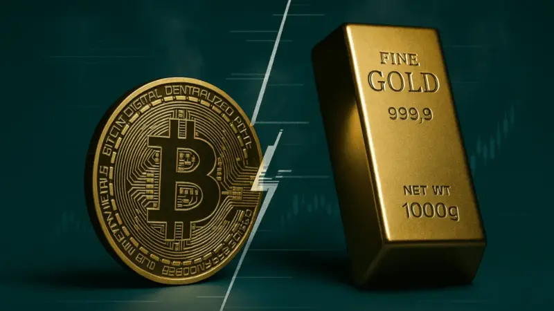 رکورد تاریخی بیت‌کوین در برابر طلا؛ آیا بازار کریپتو به نقطه عطف رسیده؟