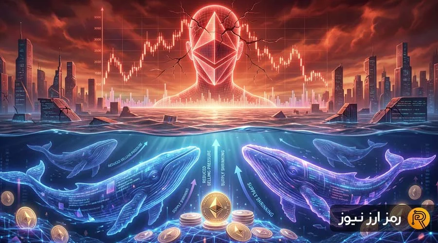 انباشت حیرت‌انگیز ۱.۲ میلیارد دلاری نهنگ‌های اتریوم؛ آیا الگوی نزولی ETH شکست می‌خورد؟