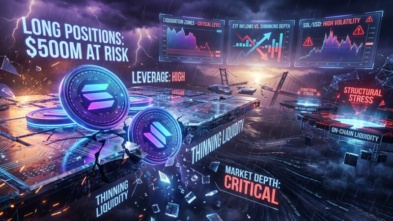 هشدار جدی به معامله‌گران سولانا: نیم میلیارد دلار موقعیت لانگ در آستانه انفجار لیکوییدیشن!