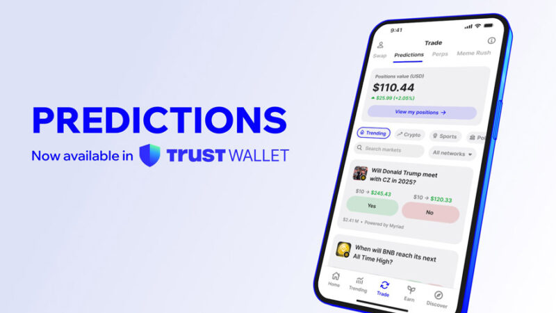 تراست ولت با قابلیت Predictions بازار پیش‌بینی را متحول کرد؛ معامله روی رویدادهای واقعی فقط با یک کلیک!