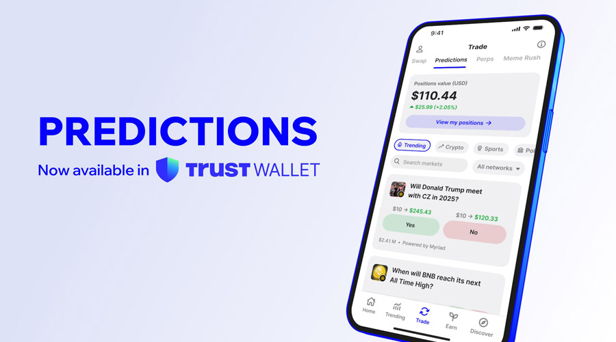 تراست ولت با قابلیت Predictions بازار پیش‌بینی را متحول کرد؛ معامله روی رویدادهای واقعی فقط با یک کلیک!