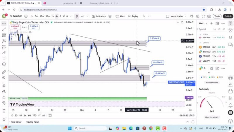 تحلیل بیبی دوج امروز 25 آذر 1404