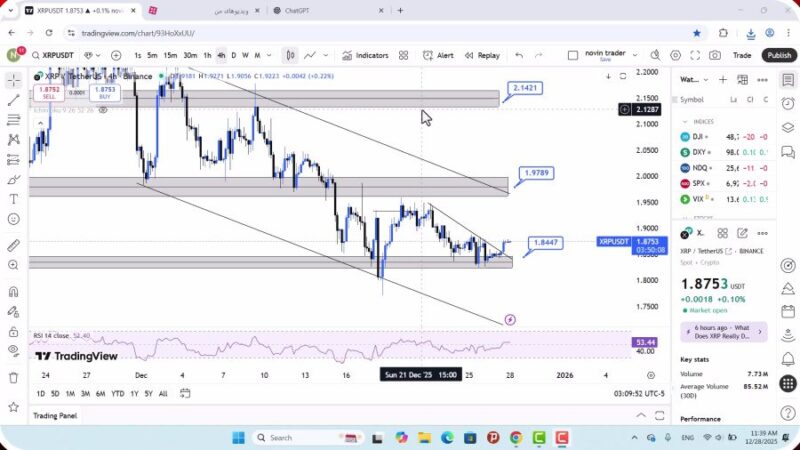 تحلیل ریپل امروز 7 دی 1404