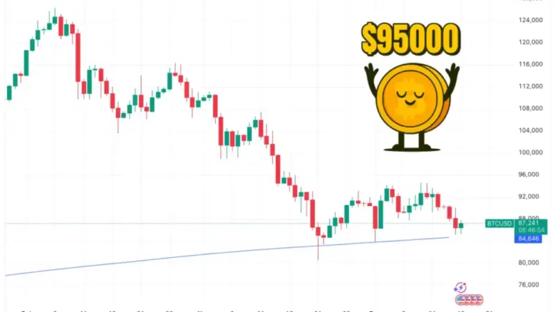 نبرد نفس‌گیر بیت ‌کوین برای فتح ۹۵ هزار دلار؛ بازار در انتظار تصمیم نهایی گاوها!
