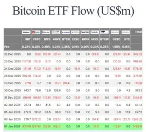 جریان ورودی و خروجی سرمایه به ETFهای اسپات بیت کوین در مقایسه با ریپل